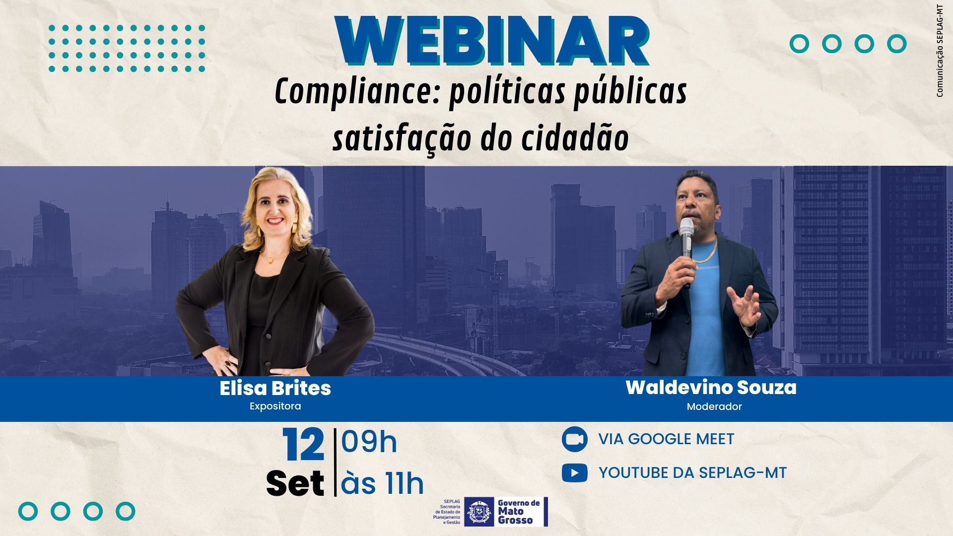 Seplag realiza webinar Compliance: Políticas Públicas - Satisfação do Cidadão