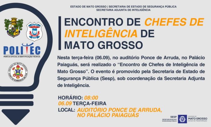 Encontro de Chefes de Inteligência será realizado nesta terça-feira