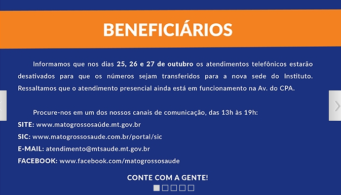 Mato Grosso Saúde suspende atendimento telefônico a partir desta terça-feira