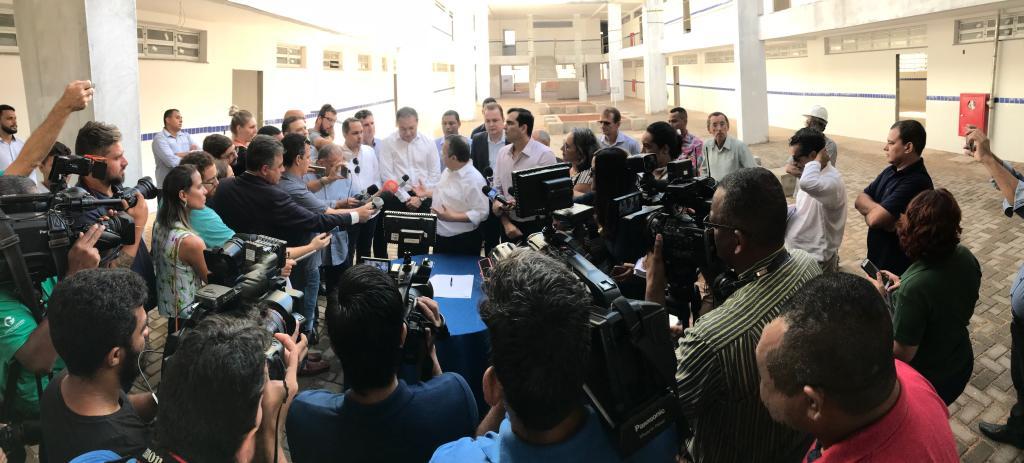 Governador visita obra da Escola Técnica de Cuiabá e autoriza Concurso