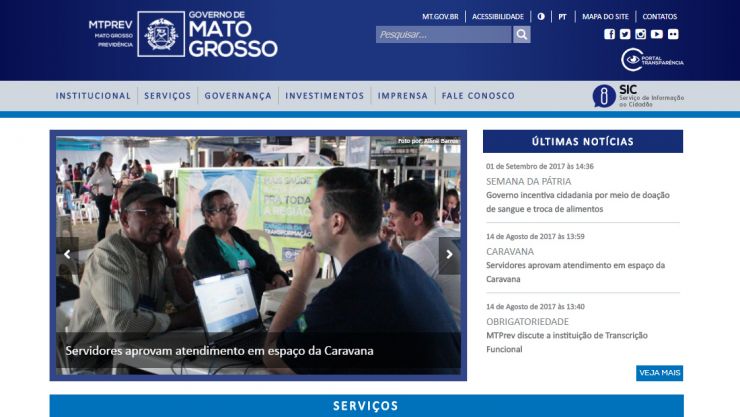 Site do Mato Grosso Previdência está no ar
